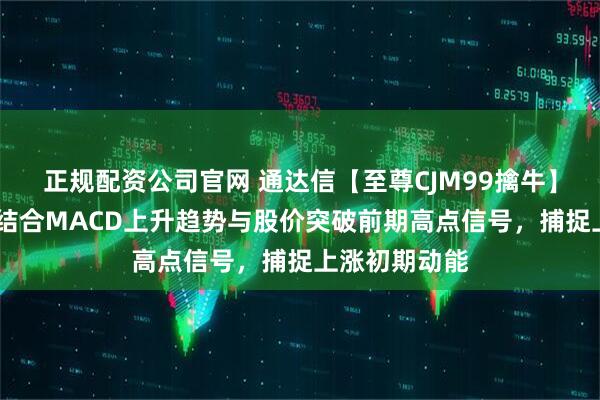 正规配资公司官网 通达信【至尊CJM99擒牛】主图指标,，结合MACD上升趋势与股价突破前期高点信号，捕捉上涨初期动能